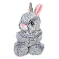 thumbnail image 2 of Wild Republic Huggers Bunny Gray, Gift for Kids, Plush Toy, Fill is Spun Recycled Water Bottles, 8 Inches, 2 of 5