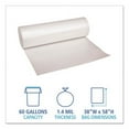 thumbnail image 2 of Low Density Repro Can Liners, 60 Gal, 1.4 Mil, 38" X 58", Clear, 10 Bags/roll, 10 Rolls/carton | Bundle of 2 Cartons, 2 of 4