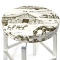 thumbnail image 3 of Fotbe Animaux de la Ferme 2 Housses de Tabouret Rondes, Housses de Tabouret de Bar Imperméables Rondes Housses de Chaise de Bar Lavables Housse de Coussin de Tabouret pour Chaise de 12-14 Pouces-12 Pouces, 3 of 7