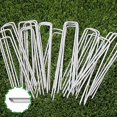 thumbnail image 1 of Grapas de jardín galvanizadas de 6 pulgadas, grapas de césped tipo U para césped artificial, estacas a prueba de óxido (50 unidades) kaili Sencillez, 1 of 2