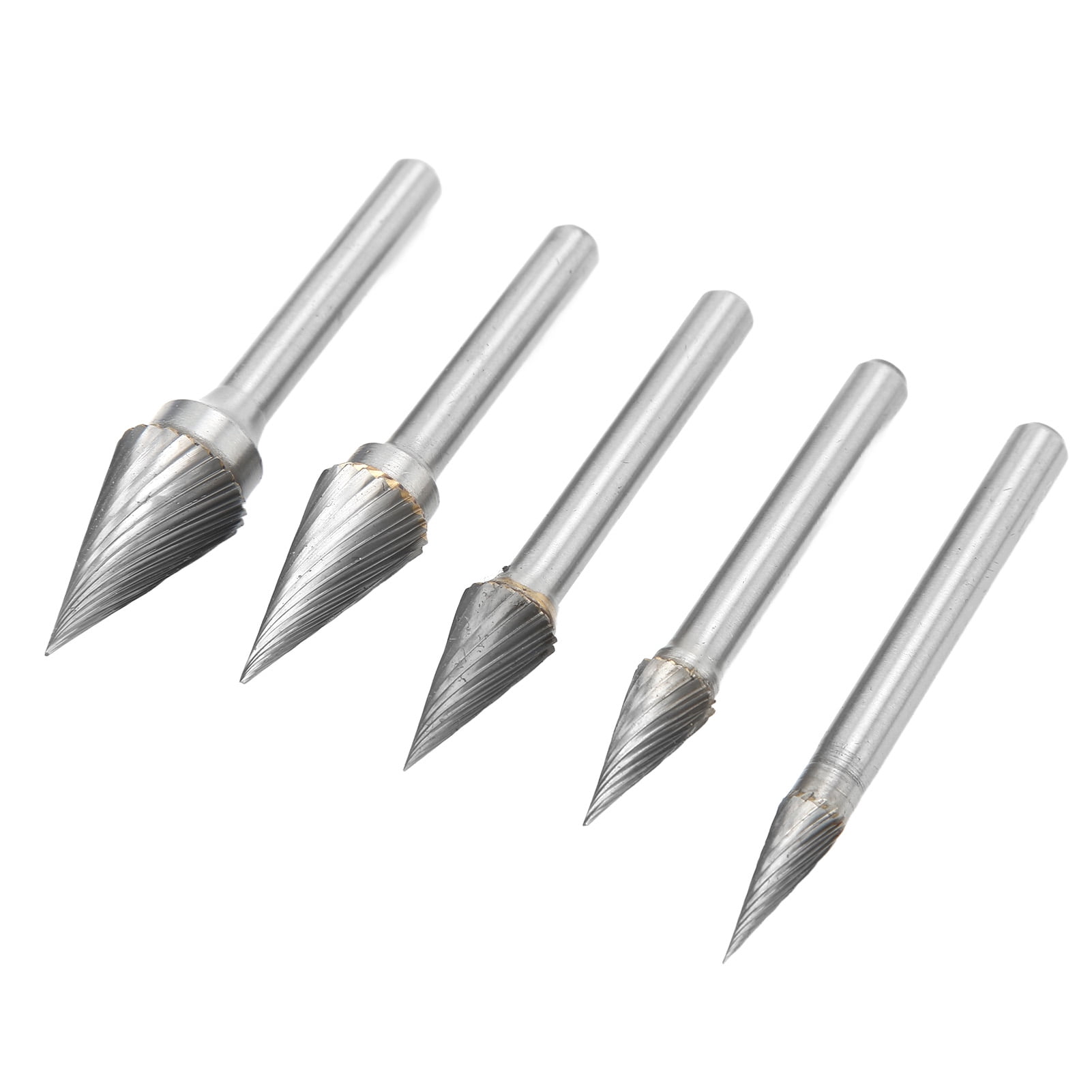 Carbide Burrs, High Hardness Burr 5 Pcs Professional Single Cut With