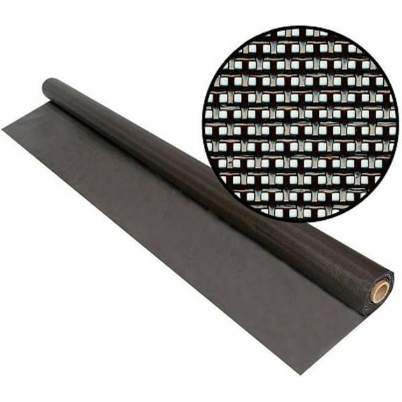 80% Phifer Solar Screen Kit - 36-in x 25-ft - Solar Window Screen Roll & Roller Tool - Black