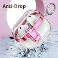 thumbnail image 6 of Clear Case for Samsung Galaxy Buds 3/ Galaxy Buds 3 Pro, with Keychain Lock Button Wireless Charging Support Anti-Scratch Not-Yellowing Dustproof Bumper Case Cover, Silver, 6 of 7