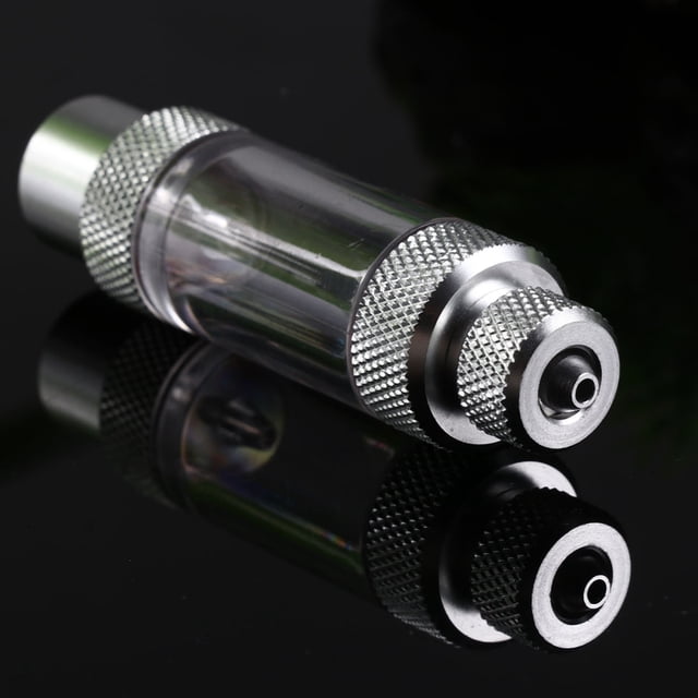 OULII CO2 Measurement Bubble Counter Fish Tank Tester Aluminium Silver 1Pack