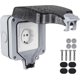 thumbnail image 1 of Ip66 Waterproof Outdoor Socket, Wall Socket For Outdoor Use, Waterproof Outdoor Socket, Protruding Protection Contact External Socket With Hinged Cove, 1 of 5