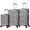 Grey, variant on TUCCI ITALY Avenza 3-Piece 20/24/28" Unisex Adult Lightweight Suitcase Set, Hardside Spinner - Red