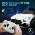 thumbnail image 6 of Qaba Mercedes-Benz AMG GTR Licensed 12V Kids Ride on Car with Remote Control, Soft Start, LED Lights, Music Horn & 3 Speeds for 3-6 Years, White, 6 of 9