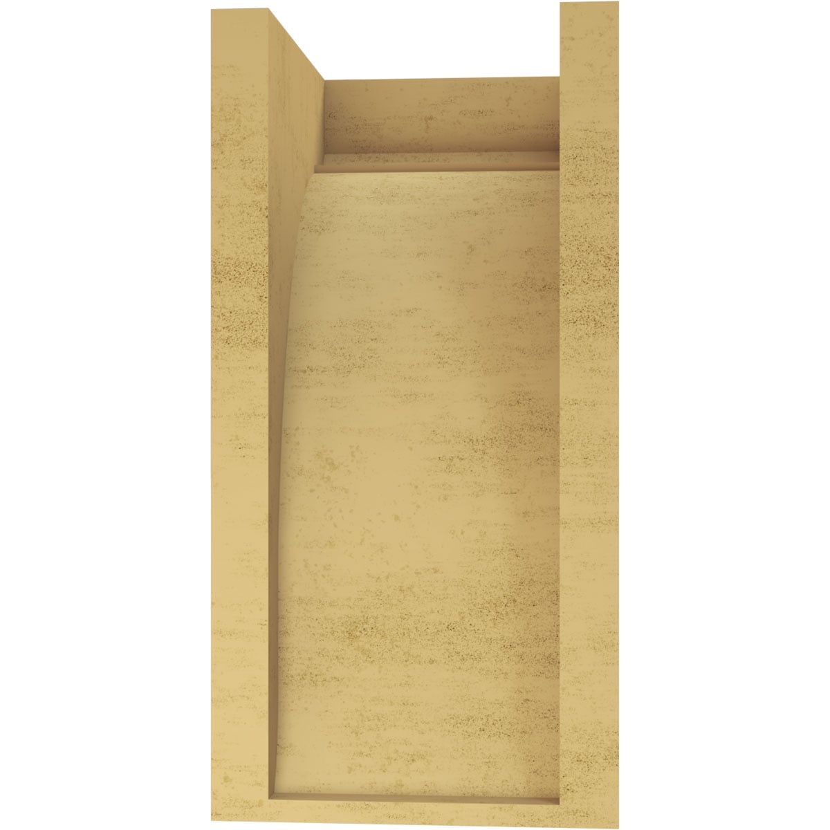 7"W x 7"D x 14"H Wide Olympic Rough Cedar Woodgrain TimberThane Corbel, Primed Tan