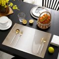 thumbnail image 4 of Beige White Ombre Placemats Set of 4, Modern Gradient Abstract Art Washable Wipeable Table Mats for Dining Tables, Indoor Outdoor Kitchen Place Mats for Holiday Party Table Decor, 4 of 9
