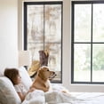 thumbnail image 2 of Western Cowboy Boots Window Privacy Film, Vintage Country Brown Wooden Static Cling UV Sun Blocking Heat Control Window Tint Day and Night, Non-Adhesive One Way Windows Privacy Cover 29.5''x78.7'', 2 of 7