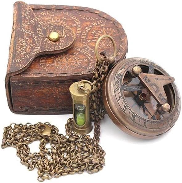 Maritime treasures Antique Nautical Vintage Directional Magnetic Compass Go Confidently in The Direction of Your Dreams Thoreau's Quote Compass W/Case by DOLLOND LONDON1920