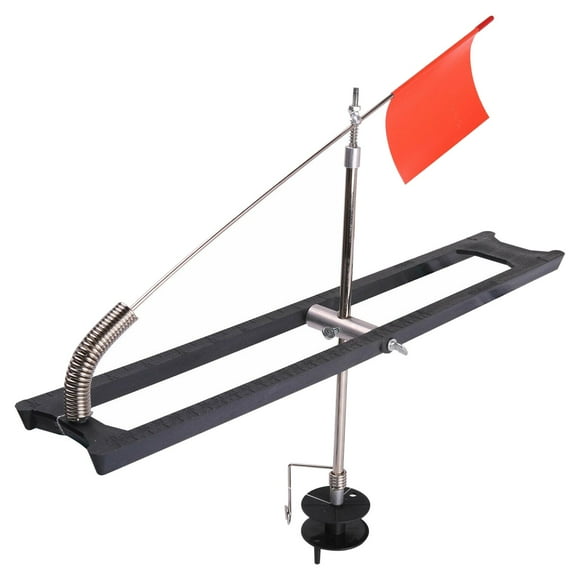 Tip Ups Style Rail de Pêche sur Glace avec Pointe de Rail Orange Pliable et Durable