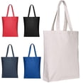thumbnail image 2 of Canvas Tote Bags Bulk - Blank Canvas Bags w/ Bottom Gusset | TG200 - Set of 6, Navy, 2 of 3