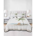 thumbnail image 2 of Twin XL Quilt Bedding Set, Beach Coastal Reversible Summer Quilt 3 Pieces, Summer Nautical Ocean Palm Tree Seaside Lightweight Bedspreads Coverlets with 2 Pillow Shams for All Seasons, 2 of 5