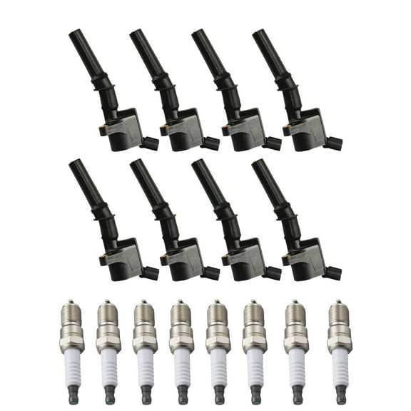 ISA 8 Ignition Coil Pack and Spark Plug For Mercury Ford Mustang Crown Victoria E150 E250 Expedition Explorer F150 Navigator Town Car Grand Marquis Mountaineer 4.6L V8 Replacement for FD503 SP413