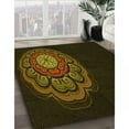 thumbnail image 2 of Ahgly Company Indoor Square Patterned Dark Bronze Brown Area Rugs, 6' Square, 2 of 6
