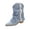 Blue, variant on Fesfesfes Women's Boots Large Size Back Zipper Ankle Boots Non-slip Boots With Thick Heels 7(39)