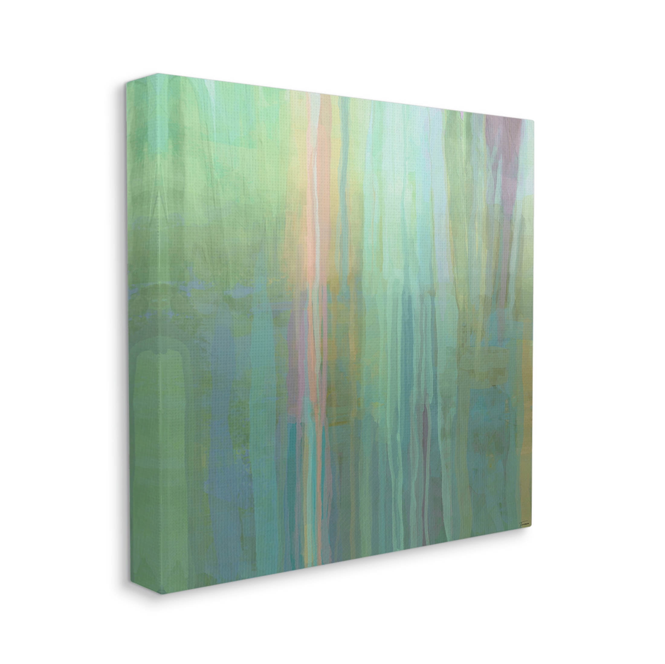 Stupell Industries Green Streaked Modern Brushed Lines Painting Gallery Wrapped Canvas Print Wall Art, Design by Michael Tienhaara