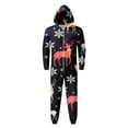 thumbnail image 3 of XUNHAO Matching Christmas Family Outfit Parent Child Outfit Snowflake Deer Christmas Print Hooded Zipper Home Jumpsuit Outdoor Photography Set, 3 of 6