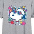 thumbnail image 3 of Peanuts - Snoopy Groovy Heart - Women's Oversized T-Shirt, 3 of 6