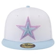 thumbnail image 2 of Men's New Era White/Light Blue Dallas Cowboys 2-Tone Color Pack 59FIFTY Fitted Hat, 2 of 5