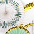 thumbnail image 2 of Green Gold paper fan, 2 of 4