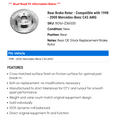 thumbnail image 2 of Rear Brake Rotor - Compatible with 1998 - 2000 Mercedes-Benz C43 AMG 1999, 2 of 2