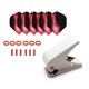 thumbnail image 1 of Perforadora De Dardos Kits de orificios de ala de dardo de metal Accesorios de retenedor de punzón de plumas de dardo (rojo), 1 of 6