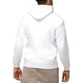 thumbnail image 2 of HEADS OR TAILS Mens Pullover Rhinestone Roaring Panther Hoodie Sweatshirt, White, L, 2 of 5