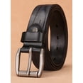 thumbnail image 6 of Catelles Men's Black Genuine Leather Belt, with Alloy Pin Buckle, Classic Business Casual Style, Gift Box Set with A Hole Punch&For waist 42 in Width 1.5 in(3.8cm), 6 of 9