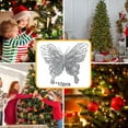 thumbnail image 6 of Xecvkr Sparkling Butterfly Ornament 10Pc Set 5.12x4.53in Christmas Tree Wreath Garland Wedding Gift Box Party Decor Gold Pink Purple Black Blue Red Silver Green, 6 of 7