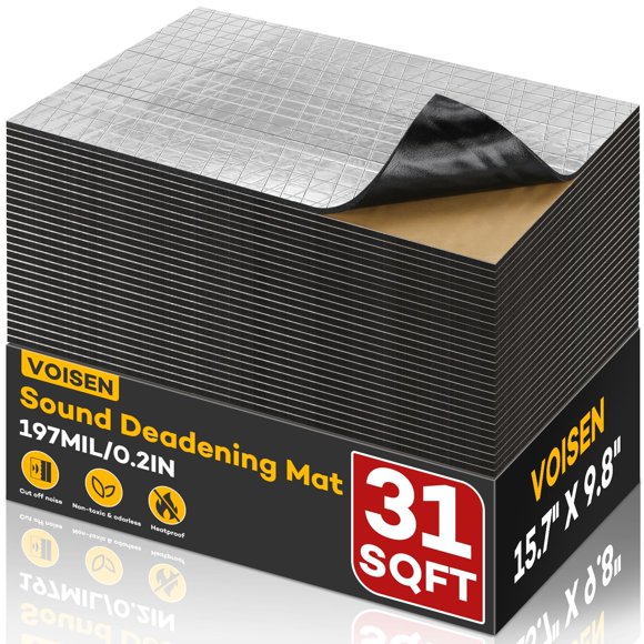 Material para Aislamiento Acústico VOISNE para Autos 5mm 2,8m² 28 Piezas