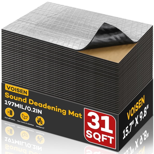 Material para Aislamiento Acústico VOISNE para Autos 5mm 2,8m² 28 Piezas