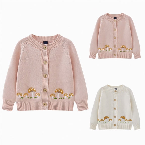 Cotton Baby Cardigan, Long Sleeve Knit Sweater for Toddler Boys Girls 6-12 Months 12-24 Months 2T 3T 4T 5T 6T 7T 8T 9T Children 5-6 Years