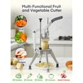 thumbnail image 3 of FOHERE Commercial Vegetable Fruit Chopper, W/6-Wedge Slicer&1/4″&3/8″&1/2" Blade Professional Food Dicer French Fry Cutter Onion Slicer Stainless Steel For Tomato Peppers Potato Mushroom, 3 of 10