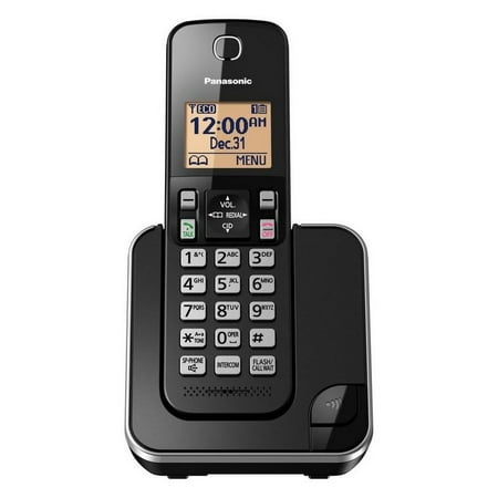 Landline Telephone, Black Panasonic Expandable Cordless Landline