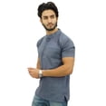 thumbnail image 3 of Atasi Chemise à Manches Courtes pour Homme en Coton Gris à Col Mandarin Vêtements Ethniques-X-Grand, 3 of 7