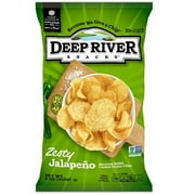 Deep River Zesty Jalapeno Kettle Cooked Potato Chips, 8 oz Bag