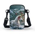 thumbnail image 2 of HELLHERO Winter Horse Joy Double Zipper Women Messenger Bag for Women, Casual Use, 2 of 7
