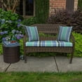 thumbnail image 5 of Casual Cushion Stripe Sunbrella® Fabric 1-Piece Outdoor Throw Pillow, 15"W x 15"L, Dolce Oasis, 5 of 5