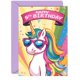 thumbnail image 1 of Tarjeta de Cumpleaños Stuff4 5to Unicornio con Gafas de Sol A5, 1 of 7