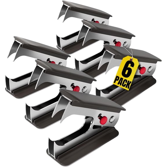 1InTheOffice Staple Remover, Black Claw Staple Remover Tool, Durable Metal Staple Puller, 6 Pack