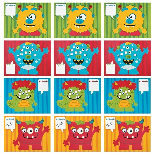 galblaas boete Rose kleur Make a Monster Sticker - Set of 12 Silly Creature Stickers Scene for  Birthday Treat, Goody Bags, School Activity, Group Projects, Room Decor,  Arts and Crafts - Walmart.com