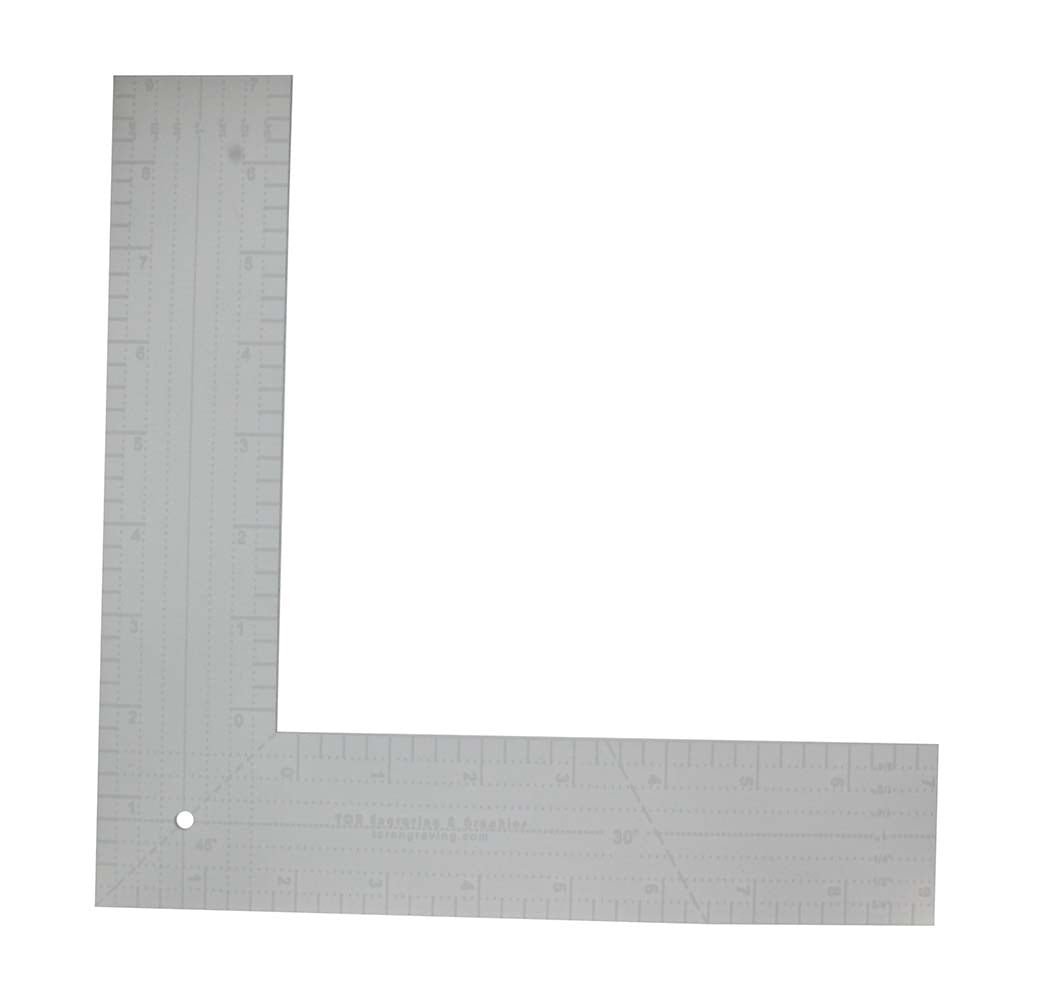 9" L-Shaped Ruler. Acrylic 1/8" thick. Quilting/Sewing - Acrylic