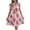 Pink formal dresses for women, variant on Wycnly Formal Dresses for Women Party Prom Vintage Ruffle Sleeve Pleated Swing Formal Dresses with Tie Short Sleeve Stand Neck Floral Print 2025 Summer Mini Dress Pink l