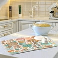 thumbnail image 6 of FREEAMG Absorbent Dishes Drainer/Rack Mat for Countertop Small Size 16 x 18 inch, Microfiber Dish Drying Pads Kitchen Counter Draining Pad Botanic Texture Detailed Flowers, 6 of 7