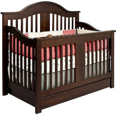 Baby Mod Grace 4-in-1 Convertible Crib with Storage Espresso