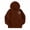 AB183 Brown, variant on Girls Zip Up Hoodie Heart Print Tops Hooded Fall Winter Long Sleeve Jacket Fashion Outdoor Wear, Size 5-14 Years, Purple