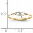 thumbnail image 4 of Finest Gold 14K Yellow & Rhodium with CZ Bow Ring - Size 7, 4 of 4