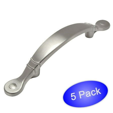 3 Inch Wire Pull - Cosmas 9980SN Satin Nickel Cabinet Hardware Arched Handle Pull - 3